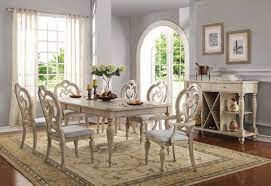 At the time of delivery, your furniture will be brought to the room of your choice, assembled, and we will remove the packaging materials when we are done. Acme 66060 Abelin Antique White Dining Table With Leaf Flatfair Side Chairs Dining French Country Dining Room Country Dining Rooms