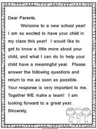 Back To School Parent Letter And Survey Letter To Parents Back To School Night Parents As Teachers