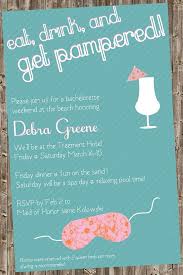 Bachelorette Party Invite Spa And Or Beach Theme Spa Bachelorette Parties Bachelorette Party Invitations Wedding Party Invites