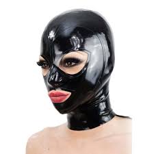 BDSMLV Latex Mask MenWomen SM Bondage Mask 5 Colours 6 Sizes Halloween  Party Cosplay Mask BDSM Sex Mask Latex Costume Headwear Extreme Slave  Bondage Fetish Head Mask Sex Toys, S, Black :
