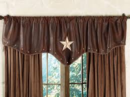 Starlight Trails Chocolate Star Valance Western Rooms Curtains Living Room Western Curtains