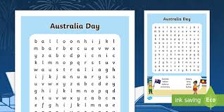 Australia Day Word Search Primary Resource Twinkl