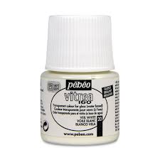 pebeo vitrea 160 veil white glossy 45 ml