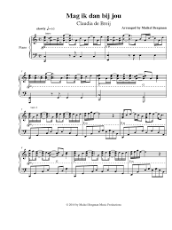Songtekst voor bij het liedje. Mag Ik Dan Bij Jou Claudia De Breij Bladmuziek