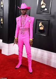 Billy ray cyrus) and album of the year for his ep, 7 on january 26, 2020 in los angeles, california. Lil Nas X Responds To Homophobic Rant By Rapper Pastor Troy About His Hot Pink Outfit At The Grammys Daily Mail Online