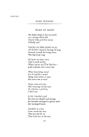 Mein freund ist vor 5 wochen gestorben, ich wieß nicht wie ich es verarbeiten soll. When At Night By Mark Perlberg Poetry Magazine
