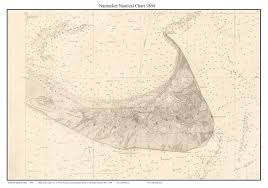 Nantucket Nautical Chart 1860 Us Coast Survey Old Map Custom Print Nantucket