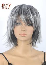 Newjf1047 Fancy Vogue Short Gray Whie Mixed Straight Wig Hair Wigs For Women Wig Hairstyles Hair Highlights Short Hair Styles
