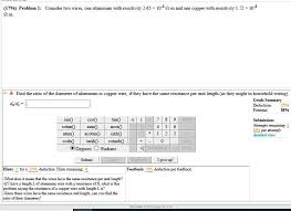 Solved 179 Problem 1 Consider Two Wires One Aluminum