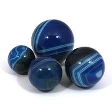 They refract with light to provide a stunning look. Banded Agate Sphere Cobalt Blue