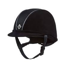 Charles Owen Ayr8 Plus Helmet Black Piping Silver