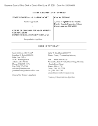 IN THE SUPREME COURT OF OHIO STATE OF OHIO, ex rel. AARON MCVEY,  Relator-Appellant, v. COURT OF COMMON PLEAS OF ATHENS COUNTY, O