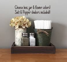 Excited To Share This Item From My Etsy Shop Napkin Holder Farmhouse Decor Salt Pepper Shakers K Kitchen Table Decor Napkin Holder Rustic Kitchen Tables