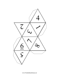 Printable 8 Sided Die Geek Crafts Dragon Crafts Nerd Crafts