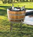 Practical and clever wine barrel chiller | Wine barrel furniture ...