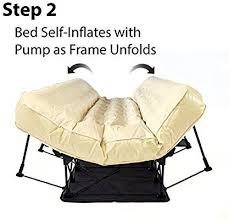 Amazon Com Ivation Ez Bed Queen Air Mattress With Frame Rolling Case Self Inflatable Blow Up Bed Auto Shut Air Mattress Blow Up Beds Air Mattress Frame