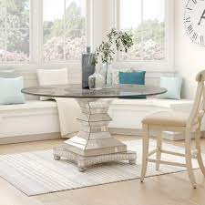 It features clean lines with a contemporary design to finish in the stunning stainless steel base. Glass Round Kitchen Dining Tables You Ll Love In 2021 Wayfair