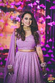 Pretty Lavender Lehenga For Mehendi Function See More On Wedmegood Com Wedmegood Indianw Lehenga Designs Indian Designer Outfits Engagement Dress For Bride