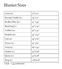 Baby Blanket Measurements