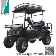 China Hunting Golf Carts 4 Seat Pure Electric With Brush Guard Roof Rack China Hunting Golf Carts And Lifted Vehicle Price