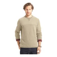 G H Bass Co Mens Sueded Fleece Sweatshirt