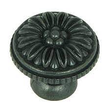 The oakley cabinet pull features an intricate scroll pattern delicately designed to adorn the front of this beautiful pull. Stone Mill Hardware Dahlia 1 38 In Black Antique Round Traditional Cabinet Knob In The Cabinet Knobs Department At Lowes Com