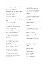Lirik lagu malaysia faizal tahir. Lirik Lagu