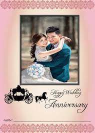 Maybe you would like to learn more about one of these? Wedding Anniversary Card With Name And Photo Edit Wedding Anniversary Cards Photo Wedding Card Happy Anniversary Wedding