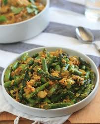 Indian Asparagus With Shredded Coconut Girl Cooks World Asparagus Recipe Primal Diet Recipes Cooking