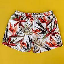 Girls younger girls river island floral shorts set. Men S Floral Pattern Areka Short Swim Shorts White