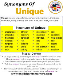 Synonyms Of Unique Unique Synonyms Words List Meaning And Example Sentences Synonyms Words Are That Have Di Synonyms Words Synonyms Words List Unique Synonym