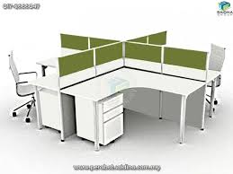 Maybe you would like to learn more about one of these? Workstation 4 Seater C W L Shape Table Full Board Partition Model Sgws Gl423 In 2021 Office Workstations Workstation Seater