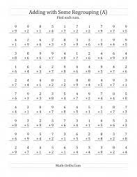 Maybe you would like to learn more about one of these? The 100 Single Digit Addition Questions With Some Regrouping A Math Worksheet From The Addi Math Fact Worksheets Math Facts Addition Math Addition Worksheets