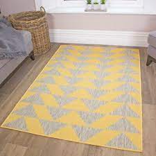 Great savings & free delivery / collection on many items. Yellow Grey Geometric Rug Washable Living Room Mats Weatherproof Outdoor Rug Ebay