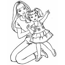 Faccine delle emozioni da colorare emozioni per disegni da colorare bimba messa in ginocchio. Disegno Di Barbie E La Bambina Da Colorare Per Bambini Disegnidacolorareonline Com