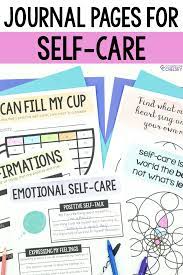 Self Care Journal Pages Bundle Digital And Pdf Versions Coping Skills Activities Coping Skills Social Emotional Skills