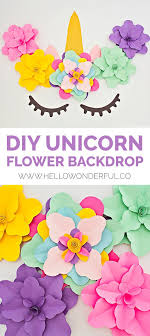 The #1 website for free printable stencils. Diy Unicorn Flower Backdrop Hello Wonderful