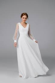 Chiffon Wedding Dress Long Sleeve Wedding Dress Simple Etsy Long Sleeve Satin Wedding Dress Long Sleeve Wedding Dress Simple Etsy Wedding Dress