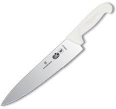 Victorinox Forschner White Fibrox 10 034 Chef 039 S Knife Partialy Serrated 5203725 New Victorinox Knives Best Kitchen Knives Cooking Equipment