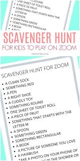 Scavenger Hunt For Zoom Free Printable For Kids In 2020 Games For Kids Classroom Scavenger Hunt For Kids Scavenger Hunt