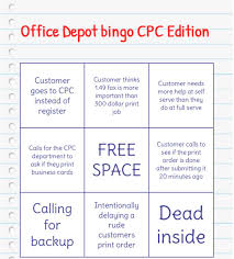 Maybe you would like to learn more about one of these? Office Depot Bingo Cpc Edition Officedepot