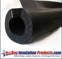 Rubber Pipe Insulation Split with DoubleSeal (1/2" Thick)