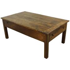 The innovative coffee table is made from composite wood with a rich finish to complement any decor. Antique French Oak Country Coffee Table Two Drawers At 1stdibs