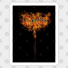 A guide to who was where; Incendio Harry Potter Sticker Teepublic