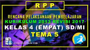 Rpp sbdp kelas 4 sd kurikulum 2013. Rpp Kelas 4 Tema 5 Sd Mi Kurikulum 2013 Revisi 2017 Datadikdasmen Com