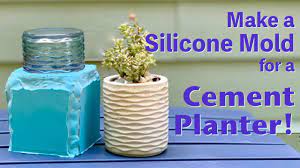 How To Make A Silicone Mold For A Cement Planter Choose An Object Like Textured Glass To Make A Copy Of A Cement Planters Diy Cement Planters Silicone Molds