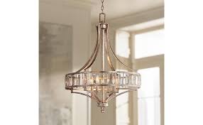 Antique Soft Silver Chandelier 24 Wide Crystal Glass 4 Light Fixture For Dining Room House Foyer Kitchen Island Entryway Bedroom Living Room Vienna Full Spectrum Amazon Com
