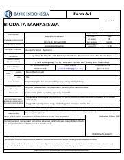 Apakah ada biodata lengkap di bawah? Form Biodata Mahasiswa Form A 1 1 Pdf Form A 1 Pas Foto 3 X 4 Biodata Mahasiswa Nama Lengkap Perempuan Agama Islam Gol Darah B Sunda Nabila Shifa Course Hero