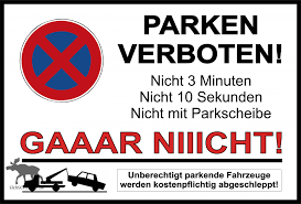 Das verbot gilt, wenn ein straßenbegleitender baulicher radweg vorhanden ist und dieser als benutzungspflichtig oder mit. Parkverbot Gar Nicht