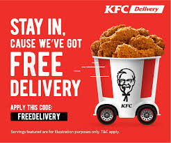 Kfc Delivery Free Delivery Promo Code Promotion In 2020 Kfc Delivery Food Poster Design Kfc